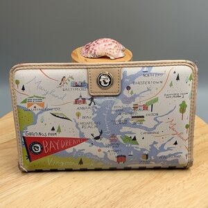 SPARTINA 449 |  BILLFOLD MARYLAND WALLET | RED WHITE RARE